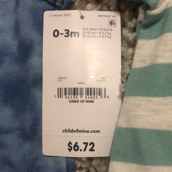 Brand new with tags Child of Mine by Carter’s. 0-3 mo #carters #boys #baby #nwt - Picture 2 of 4